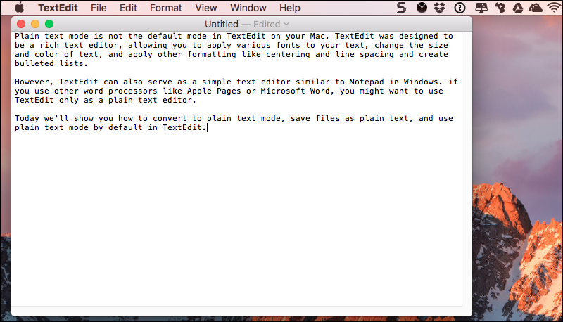 a text editor for mac